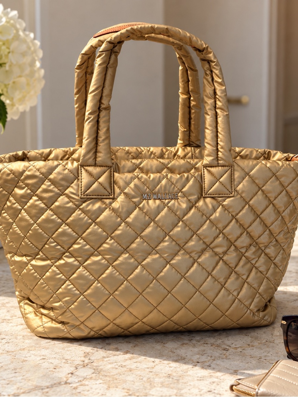 MZ Wallace Gold Metro City Tote